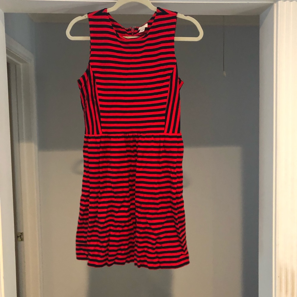 Navy and red J. Crew dress